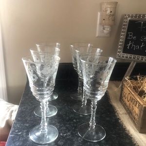 Vintage crystal stemware